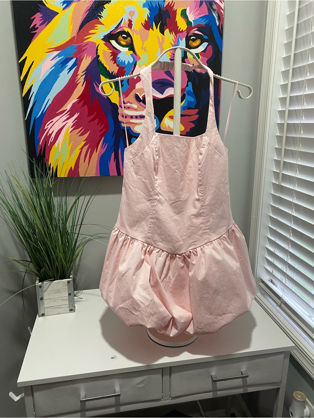 Fashion Nova Pink Bubble Hem Mini Dress